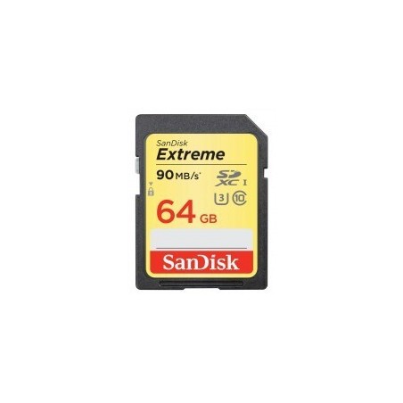 SanDisk Extreme SDXC 64GB U3 90MB/s UHS-I Memory Card