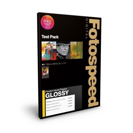 Fotospeed FineArt GLOSSY Test Pack A4 (12)
